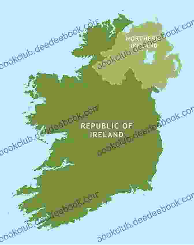A Map Of Ireland, With The Border Between Northern Ireland And The Republic Of Ireland Highlighted. The Map Is In Black And White, And The Border Is Shown In Red. Dream Of The Divided Field: Poems