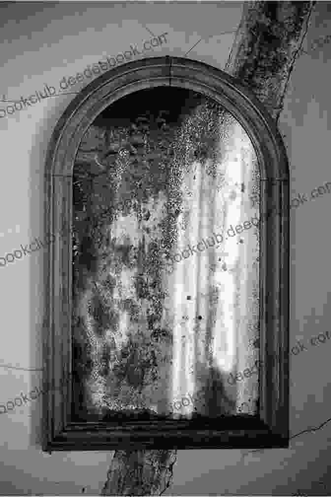 An Old, Tarnished Mirror Hanging On A Wall, With A Faint Reflection Of A Woman's Figure The Legend You Left Sarah Gillespie