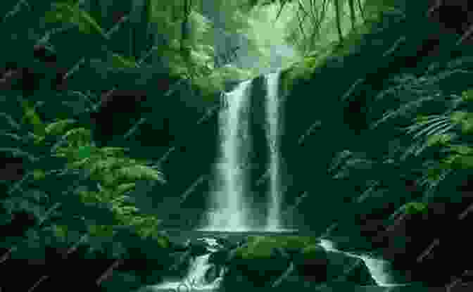 Close Up Of A Cascading Waterfall Hidden Within A Lush Forest Hello World : Happy County 1