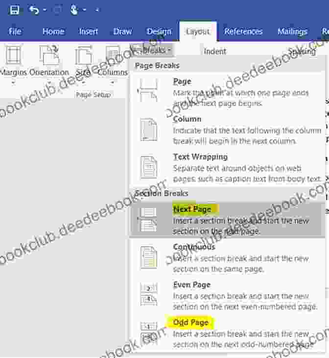 Illustration Of Using Sections And Breaks In Microsoft Word To Divide A Document Into Separate Units With Varying Layouts, Headers, Footers, And Page Numbers. Useful Microsoft Word Tips And Tricks