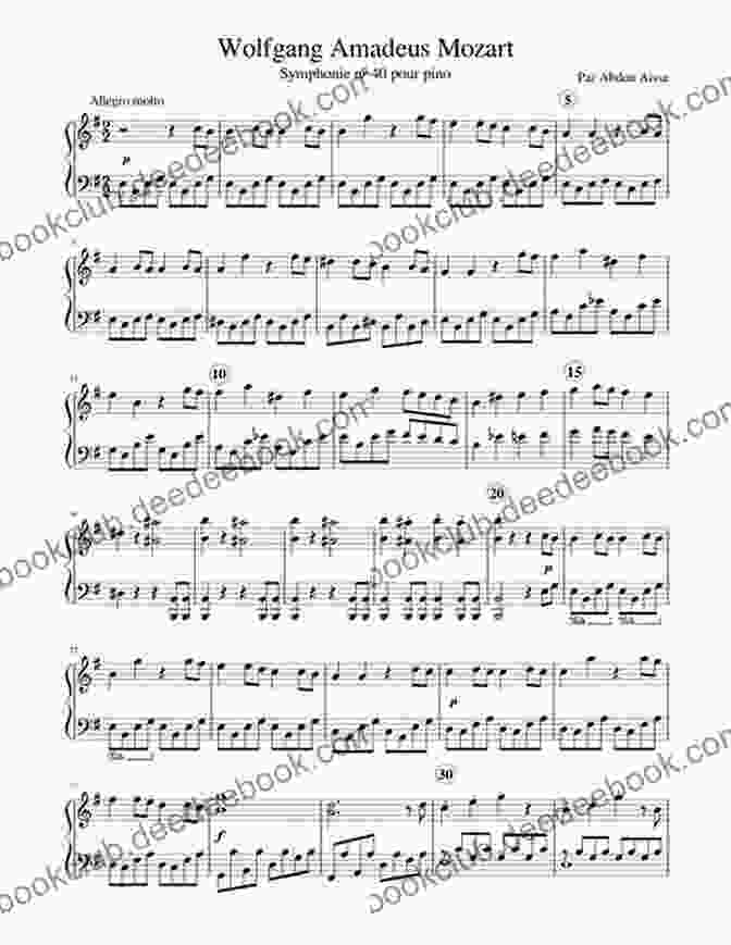 Sheet Music For A Piano Piece By Wolfgang Amadeus Mozart The Classical Piano Method: Method 2
